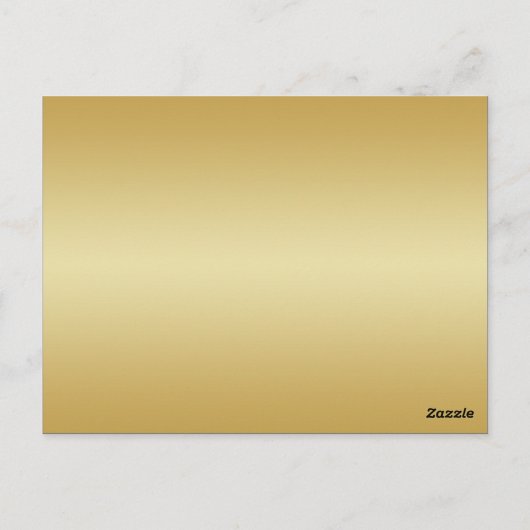 BEDRUKT LINT Blauw Gouden Lijstnummer Briefkaart (Achterkant)