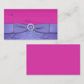 BEDRUKT LINT Fuchsia, Paarse Bloemenplaatskaart Plaatskaartje (Voorkant / Achterkant)