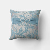 BEDRUKT LINT/JUWELEN Winter Wonderland Bruiloft Kussen (Achterkant)