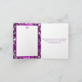 BEDRUKT LINT Paarse, witte sneeuwvlokken Dank u Bedankkaart (Binnen)