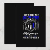 Bedrukt Mijn Kleinzoon Is Een Politieagent Cadeau Kaart (Voorkant / Achterkant)