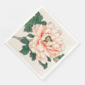BEDRUKTE AANGEPASTE SERVETTEN JAPANSE BLOEM EN BIJ (Hoek)