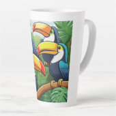 Bedrukte beker latte mok (Rechterhoek)