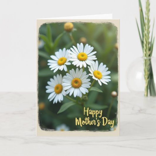 Bedrukte bloemkaart met distressed-effect kaart (Voorkant)
