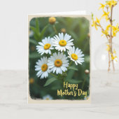 Bedrukte bloemkaart met distressed-effect kaart (Gele Bloem)