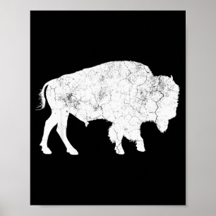 Bedrukte Buffalo Retro Bison Dierenliefhebber Shir Poster