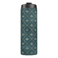 Bedrukte Grunge Gouden Kroon Lattice Patroon