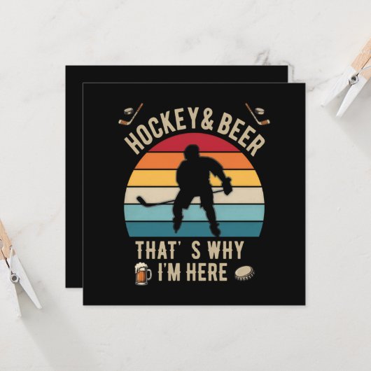 Bedrukte Hockey en Bier Pun Hockey (Voorkant / Achterkant in situ)
