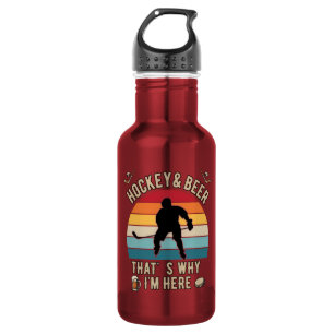 Bedrukte Hockey en Bier Pun Hockey Waterfles