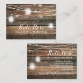 Bedrukte hout Mason Jars Weddenschap Visitekaartje (Voorkant / Achterkant)