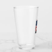 Bedrukte Merica Vlag Patriottisch Vector T-shirt D Glas (Rechts)