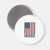 Bedrukte Merica Vlag Patriottisch Vector T-shirt D Magneet (Voorkant / Achterkant)