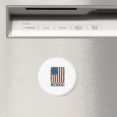 Bedrukte Merica Vlag Patriottisch Vector T-shirt D Magneet (Insitu (Vaatwasser))