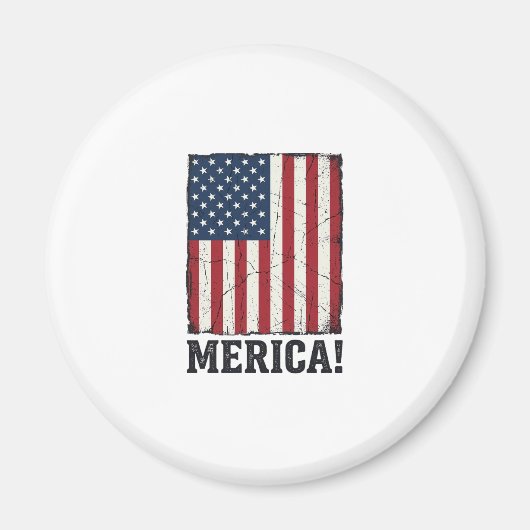 Bedrukte Merica Vlag Patriottisch Vector T-shirt D Magneet (Voorkant)