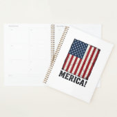 Bedrukte Merica Vlag Patriottisch Vector T-shirt D Planner (Display)