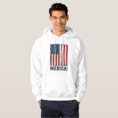 Bedrukte Merica Vlag Patriottische Vector T-shirt  (Voorkant volledig)