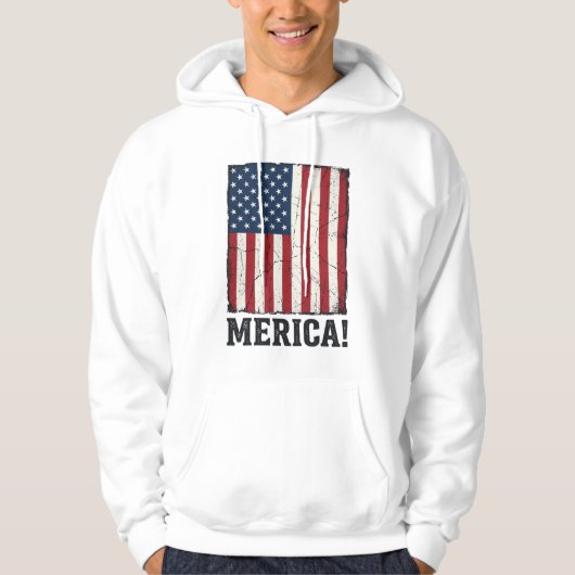 Bedrukte Merica Vlag Patriottische Vector T-shirt  (Voorkant)