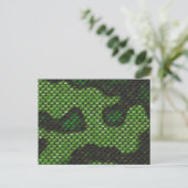 Bedrukte nepgroene slangenhuid Camo Style Design Briefkaart (Staand voorkant)