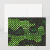 Bedrukte nepgroene slangenhuid Camo Style Design Briefkaart (Voorkant / Achterkant)