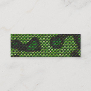 Bedrukte nepgroene slangenhuid Camo Style Design Mini Visitekaartje