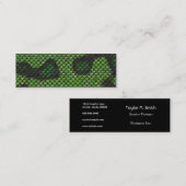 Bedrukte nepgroene slangenhuid Camo Style Design Mini Visitekaartje (Voorkant / Achterkant)