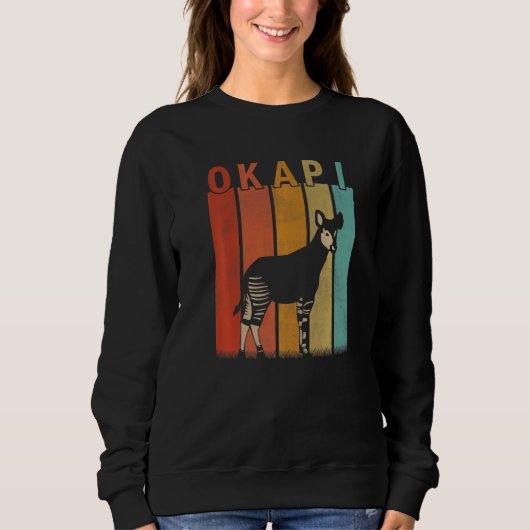 Bedrukte Okapi Mannen Vrouwen Kind Schattige Okap Trui (Voorkant)