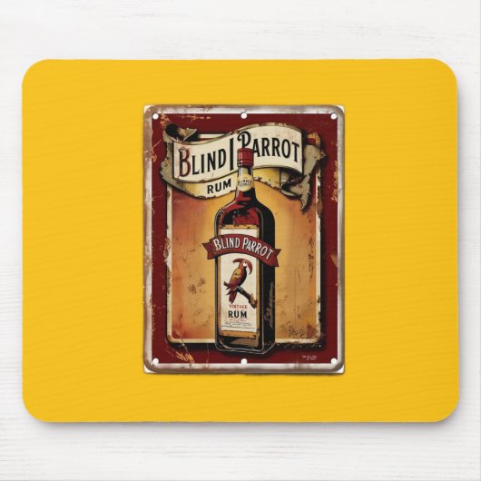 Bedrukte reclamebord BLIND PARROT RUM  Muismat (Voorkant)