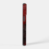 Bedrukte rode fiets met scriptnaam iPhone 15 case (Rechterkant)