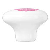 Bedrukte Roze Hart Pootafdruk Keramische Knop (Zijkant)