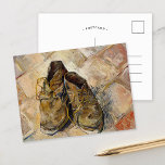 Bedrukte schoenen!REMOVE! | Vincent van Gogh Briefkaart<br><div class="desc">Schoenen (1888) van Vincent van Gogh is een evocatief stilleven schilderij met een paar versleten leren schoenen. De aardse tinten en zware penseelstreken vangen de ruige textuur en geschiedenis van de schoenen, en roepen thema's van arbeid, veerkracht en het verstrijken van de tijd op. De eenvoud van het onderwerp contrasteert...</div>