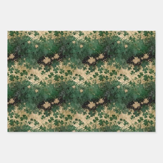 Bedrukte St. Patrick's Day-patroon Inpakpapier Vel (Voorkant 2)