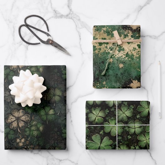 Bedrukte St. Patrick's Day-patroon Inpakpapier Vel (Voorkant)