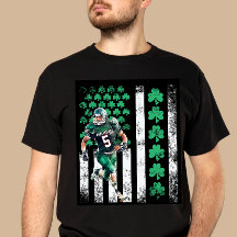 Bedrukte St. Patrick's Day voetbal T-shirt