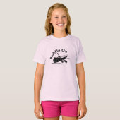 Bedrukte T-shirt met afbeelding van een roeispan - (Voorkant volledig)