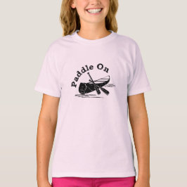 Bedrukte T-shirt met afbeelding van een roeispan -