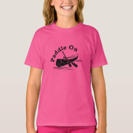Bedrukte T-shirt met afbeelding van een roeispan -