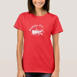 Bedrukte T-shirt met afbeelding van een roeispan -