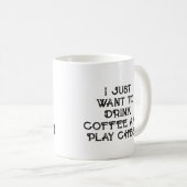 Bedrukte typografie schaakspeler cadeau mok (Voorkant rechts)