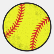Bedrukte vintage softbal grafisch ontwerp