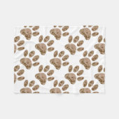 Bedrukte Woestijn Camo Hond Pootafdruk Fleece Deken (Voorkant (Horizontaal))