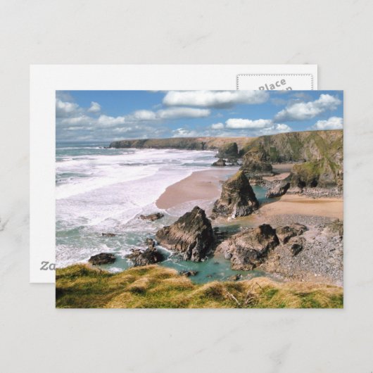 Bedruthan Steps, Cornwall Briefkaart (Voorkant / Achterkant)