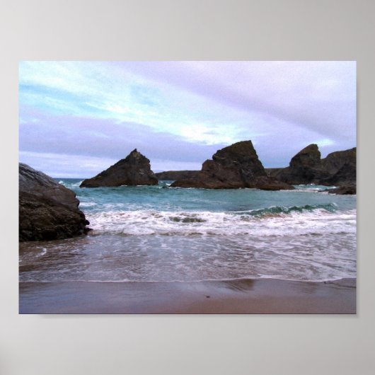 Bedruthan Steps Cornwall Photo Poster (Voorkant)