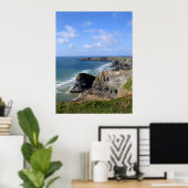 Bedruthan Steps, Cornwall Poster (Thuiskantoor)