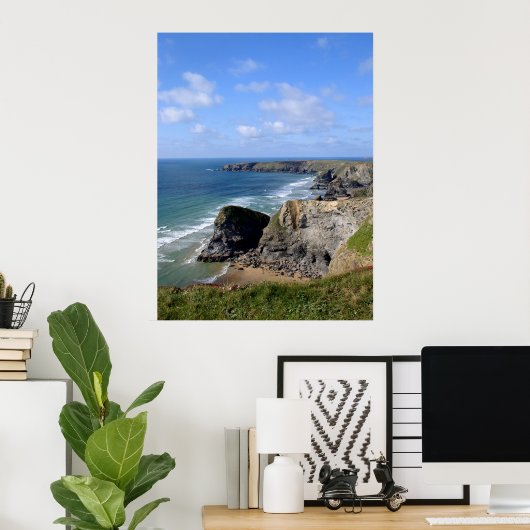 Bedruthan Steps, Cornwall Poster (Thuiskantoor)