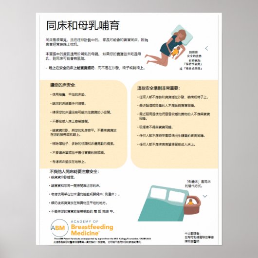 Bedsharing en borstvoeding Poster (Chinees) (Voorkant)