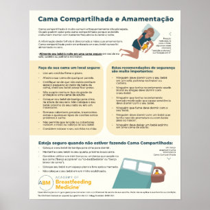 Bedsharing en borstvoeding Poster (Portugees)