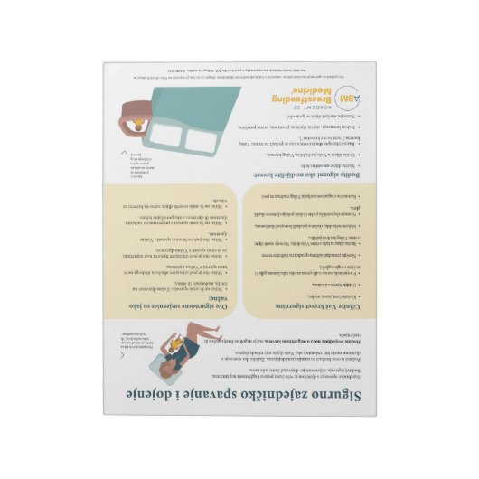 Bedsharing en borstvoeding Scheur-weg (Kroatisch) Notitieblok (Linkerzijde)