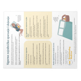 Bedsharing en borstvoeding Scheur-weg (Kroatisch) Notitieblok