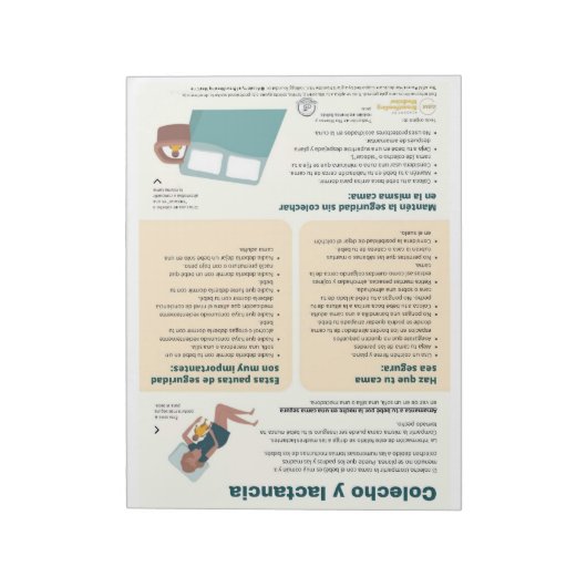 Bedsharing en borstvoeding Scheur-weg (Spaans) Notitieblok (Linkerzijde)