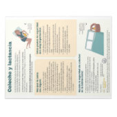 Bedsharing en borstvoeding Scheur-weg (Spaans) Notitieblok (Voorkant)